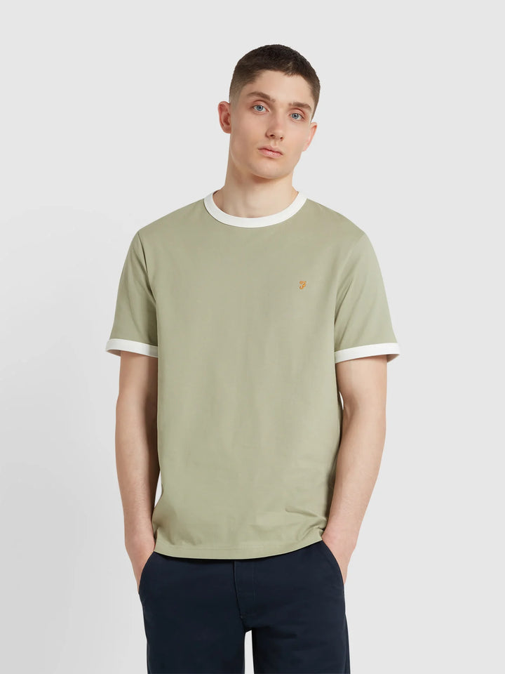 FARAH GROVES RINGER TEE - BALSAM