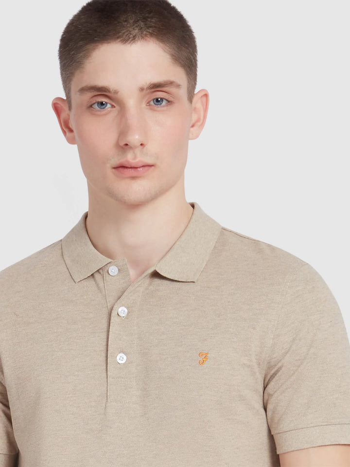 FARAH BLANES SS POLO - HAZELNUT