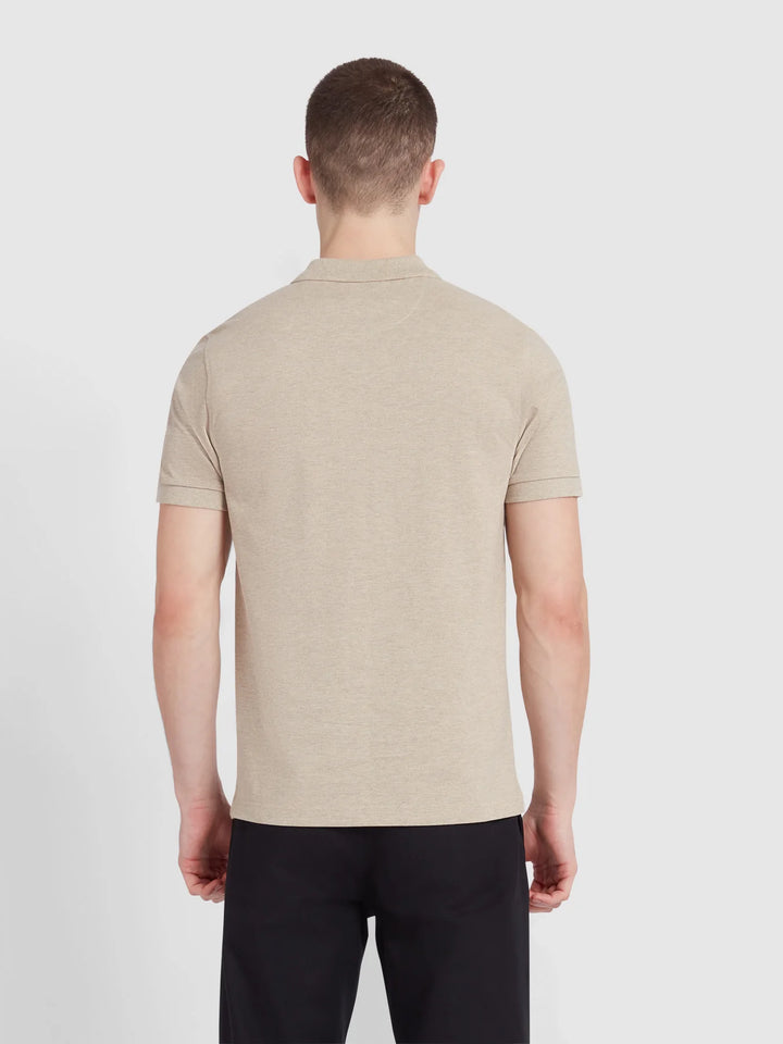 FARAH BLANES SS POLO - HAZELNUT