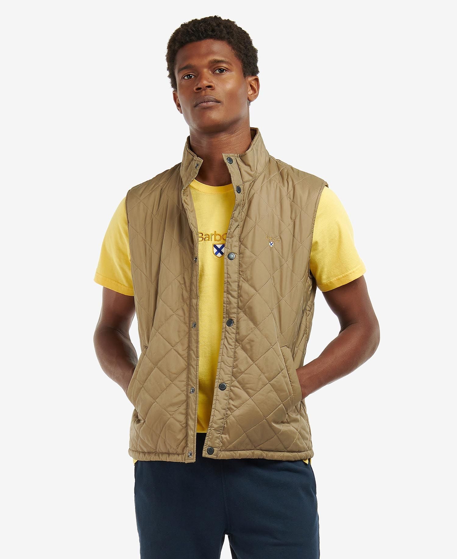 Barbour gilets store mens yellow